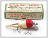 Vintage Creek Chub Red Head White Dingbat Lure In Box 5102