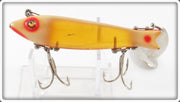 Vintage Heddon White Head & Tail Super Dowagiac Spook Lure