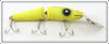 Vintage Creek Chub Fluorescent Yellow Jointed Pikie Lure 2600 FY DD