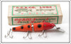 Vintage Creek Chub Orange Spotted Jointed Pikie Lure In Box 2630 DD