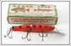 Creek Chub Solid Orange With Black Spots Jointed Pikie In Box 2630 Special