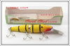Vintage Creek Chub Tiger Stripe Jointed Pikie Lure In Box 2639 DD