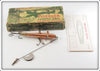 Vintage Pflueger Copper Size 4 Breakless Devon Minnow In Box