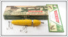 Vintage Pflueger Yellow Gold Spots Musky Globe Lure In Box