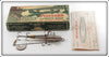 Vintage Pflueger Nickel Size 2 Breakless Devon Minnow Lure In Box