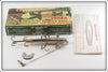 Vintage Pflueger Nickel Size 4 Breakless Devon Minnow Lure In Box
