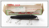 Vintage Creek Chub Solid Black Plastic Pikie Lure In Unmarked Box