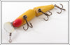 Creek Chub Solid Yellow With Red Chin Jointed Pikie 2600 DD Special