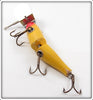 Creek Chub Solid Yellow With Red Chin Jointed Pikie 2600 DD Special