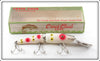 Vintage Creek Chub Strawberry Jointed Pikie Lure In Box 2600 DD S