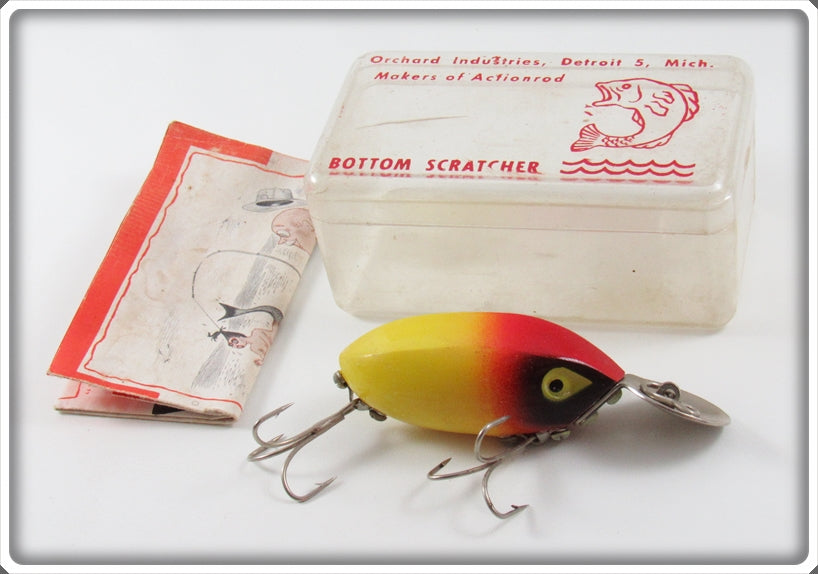 Vintage Orchard Industries Yellow & Red Bottom Scratcher Lure