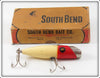 South Bend Red Head White Fish Oreno Lure In Box 953 RH