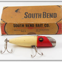 South Bend Red Head White Fish Oreno Lure In Box 953 RH