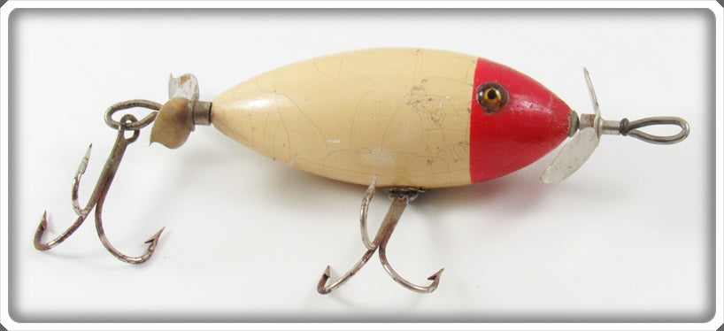 Vintage South Bend Red Head White Midget Surf Oreno Lure