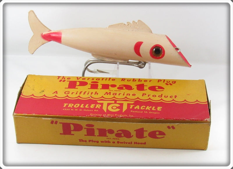 Vintage Troller Tackle Co Red Gill Pirate Salmon Plug Lure In Box