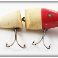 Vintage Creek Chub Red Head White Wigglefish Lure