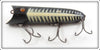 Vintage Heddon Black Shore Wood Lucky 13 Lure