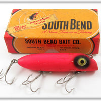 Vintage South Bend Fluorescent Orange Bass Oreno Lure In Box G973 FO