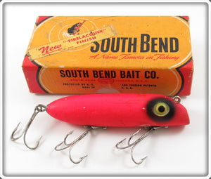 Vintage South Bend Fluorescent Orange Bass Oreno Lure In Box G973 FO