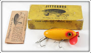 Arbogast Yellow Plastic Lip Jitterbug In Picture Box