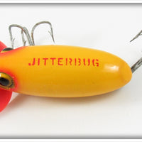 Arbogast Yellow Plastic Lip Jitterbug In Picture Box