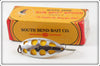 Vintage South Bend Chrome & Yellow Sun Spot Spoon Lure In Box