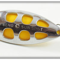 South Bend Chrome & Yellow Sun Spot Spoon In Box