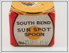 South Bend Chrome & Yellow Sun Spot Spoon In Box