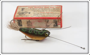 Vintage Heddon Bullfrog Weedless Widow Lure In Box 229BF