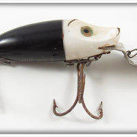 Heddon Fisherman Altered Black White Head River Runt Lure