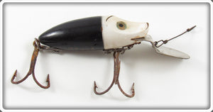 Heddon Fisherman Altered Black White Head River Runt Lure