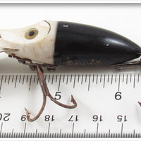 Heddon Fisherman Altered Black White Head River Runt