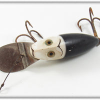 Heddon Fisherman Altered Black White Head River Runt