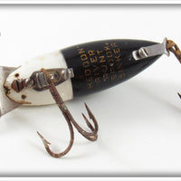 Heddon Fisherman Altered Black White Head River Runt