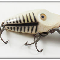 Heddon White & Black Shore Or Pearl Black Shore Midget Digit Lure