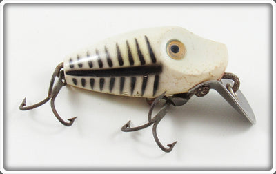 Heddon White & Black Shore Or Pearl Black Shore Midget Digit Lure