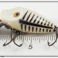 Heddon White & Black Shore Or Pearl Black Shore Midget Digit