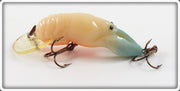 Vintage Rebel White With Blue Claws Crawfish Lure