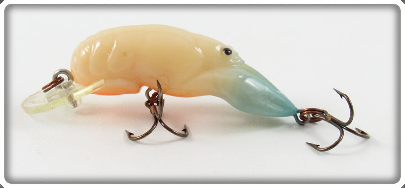 Vintage Rebel White With Blue Claws Crawfish Lure For Sale