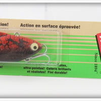 Heddon Black & Orange Crackleback Super Sonic Lure On Card