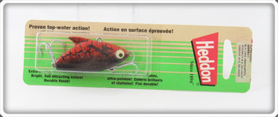 Heddon Black & Orange Crackleback Super Sonic Lure On Card