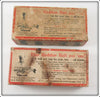 Vintage Heddon Green Crab & Natural Crab Crab Spook Empty Lure Box