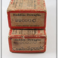 Heddon Green Crab & Natural Crab Crab Spook Empty Box Pair