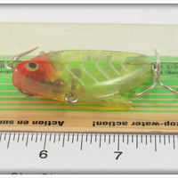 Heddon Spook Glow Yellow With Silver Shore Super Sonic On Card