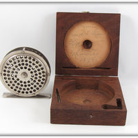 Antique Orvis Patent 1874 First Model Trout Reel In Wood Box For Sale