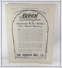 Antique 1909 Bristol Steel Fishing Rods Ad
