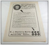 Antique 1909 E.J. Martin & Sons Kingfisher Line Ad