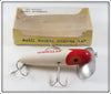 Vintage Fred Arbogast Red Head Musky Jitterbug Lure In Box