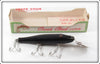 Vintage Creek Chub Solid Black Pikie Lure In Box 713 DD