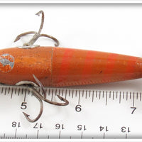 Charmer Minnow Co. Orange With Red Stripes Charmer Minnow